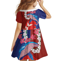 Hawaiian and Japanese Together Family Matching Summer Maxi Dress and Hawaiian Shirt The Whale and Koi Fish with Hinomaru and Lei