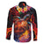 Hawaiian Turtle with Volcanic Eruption Family Matching Off The Shoulder Long Sleeve Dress and Hawaiian Shirt Hibiscus Lei and Lava Flow an Abstract Texture