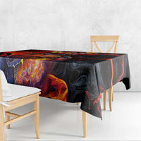 Hawaiian Turtle with Volcanic Eruption Tablecloth Hibiscus Lei and Lava Flow an Abstract Texture LT03 - Polynesian Pride