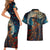 New Zealand Soldier ANZAC Day Couples Matching Short Sleeve Bodycon Dress and Hawaiian Shirt Silver Fern Starry Night Style LT03 - Polynesian Pride