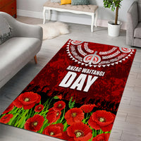 New Zealand ANZAC Waitangi Day Area Rug Hei Tiki and Soldier LT03 - Polynesian Pride