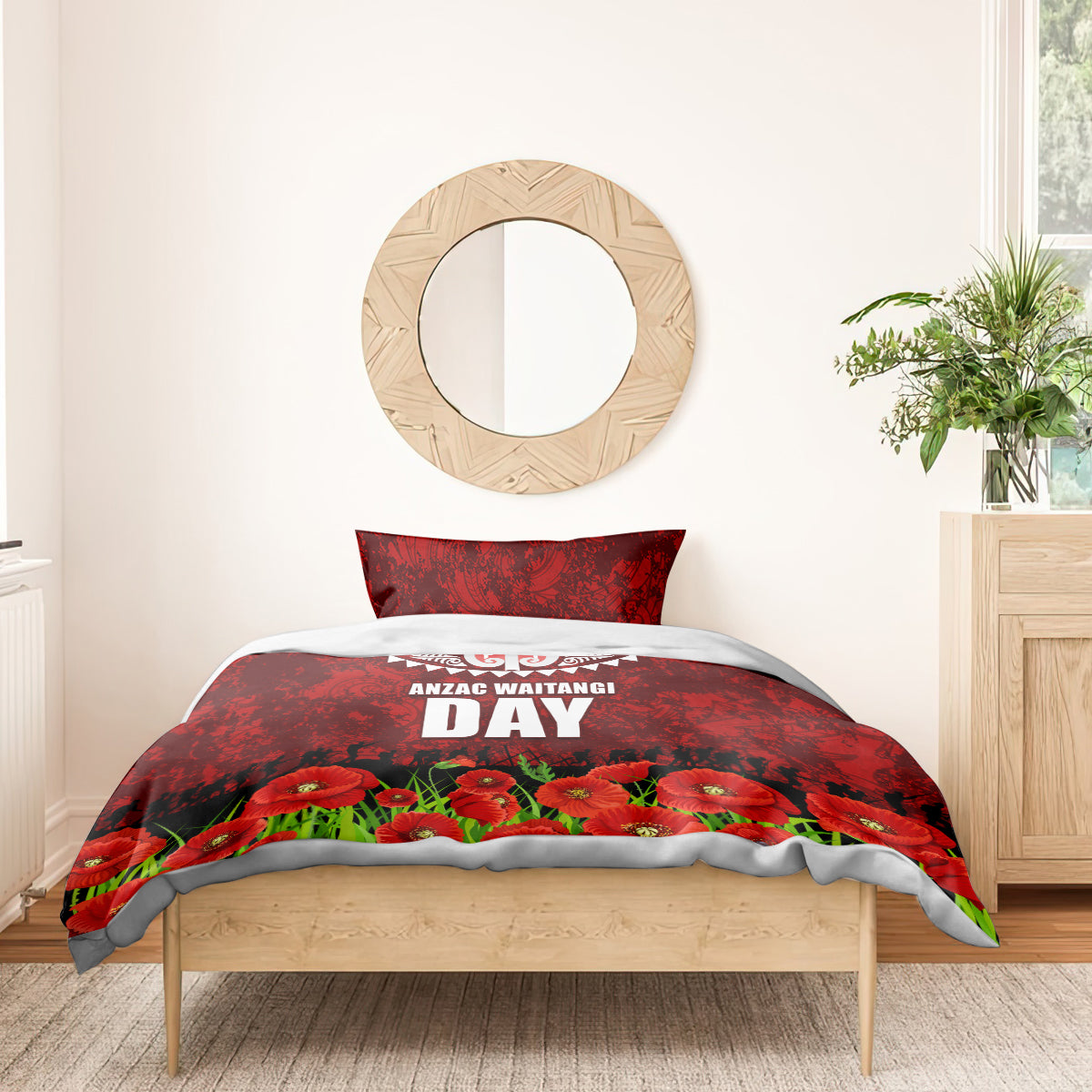 New Zealand ANZAC Waitangi Day Bedding Set Hei Tiki and Soldier LT03 - Polynesian Pride