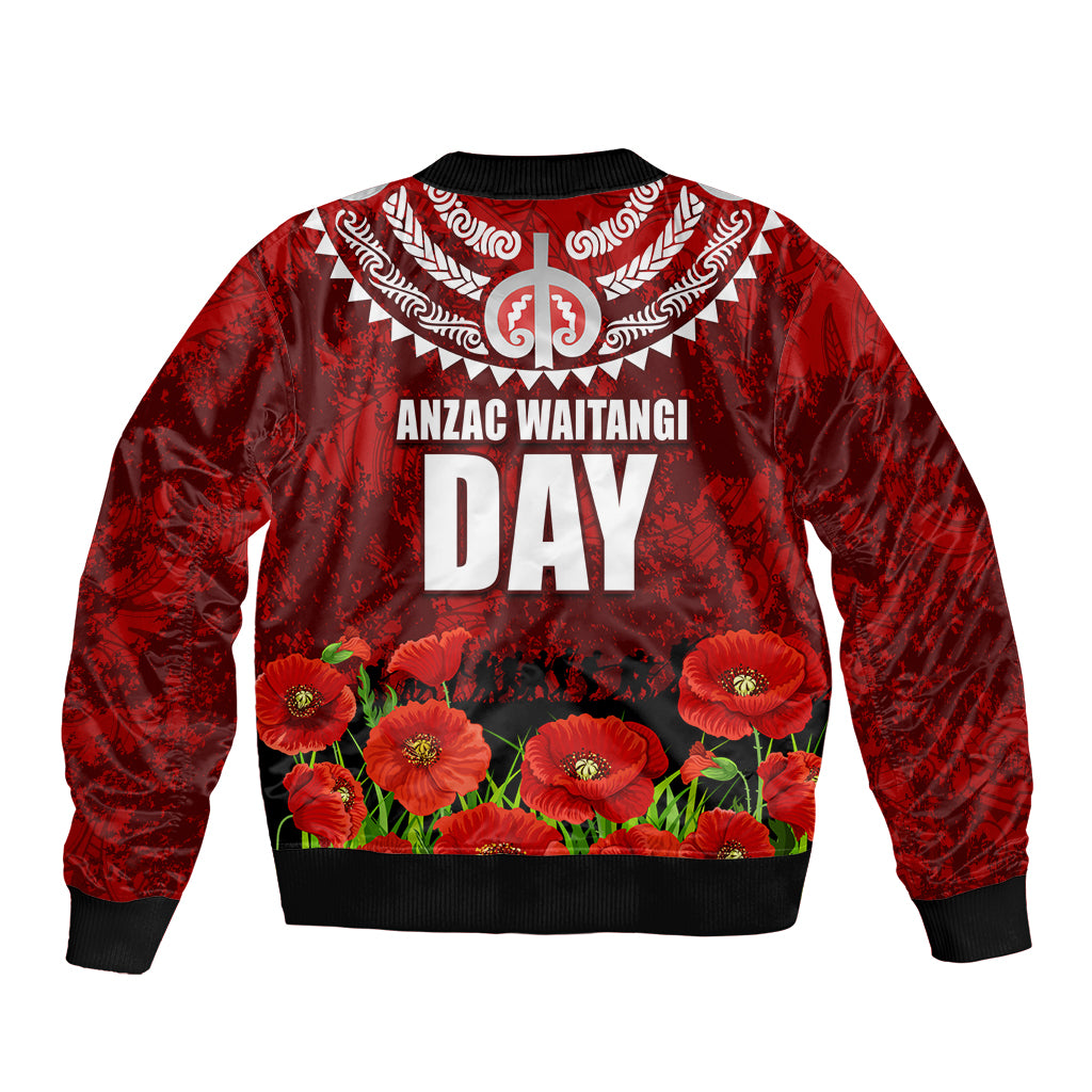 New Zealand ANZAC Waitangi Day Bomber Jacket Hei Tiki and Soldier LT03 - Polynesian Pride