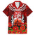 New Zealand ANZAC Waitangi Day Family Matching Short Sleeve Bodycon Dress and Hawaiian Shirt Hei Tiki and Soldier LT03 Dad's Shirt - Short Sleeve Red - Polynesian Pride