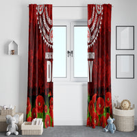 New Zealand ANZAC Waitangi Day Window Curtain Hei Tiki and Soldier LT03 - Polynesian Pride