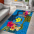 Palau Independence Day Area Rug 1st October 30th Anniversary Polynesian Jungle Flower