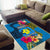 Palau Independence Day Area Rug 1st October 30th Anniversary Polynesian Jungle Flower