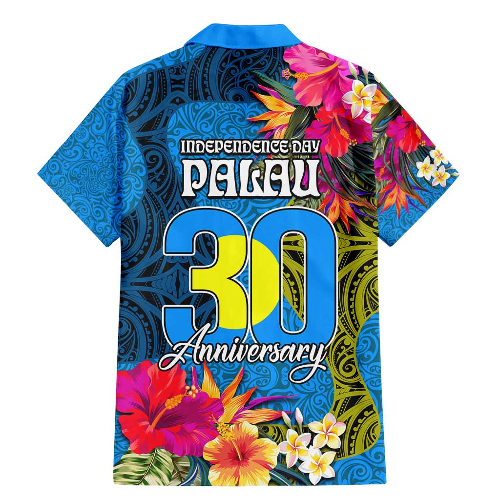 Palau Independence Day Family Matching Mermaid Dress and Hawaiian Shirt 1st October 30th Anniversary Polynesian Jungle Flower LT03 - Polynesian Pride
