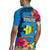 Palau Independence Day Rugby Jersey 1st October 30th Anniversary Polynesian Jungle Flower