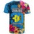 Palau Independence Day T Shirt 1st October 30th Anniversary Polynesian Jungle Flower