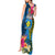 Palau Independence Day Tank Maxi Dress 1st October 30th Anniversary Polynesian Jungle Flower