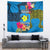 Palau Independence Day Tapestry 1st October 30th Anniversary Polynesian Jungle Flower