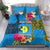 Personalised Palau Independence Day Bedding Set 1st October 30th Anniversary Polynesian Jungle Flower