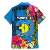 Personalised Palau Independence Day Family Matching Mermaid Dress and Hawaiian Shirt 1st October 30th Anniversary Polynesian Jungle Flower LT03 - Polynesian Pride