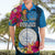 Personalised Palau Independence Day Hawaiian Shirt 1st October 30th Anniversary Polynesian Jungle Flower