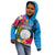 Personalised Palau Independence Day Kid Hoodie 1st October 30th Anniversary Polynesian Jungle Flower