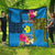 Personalised Palau Independence Day Quilt 1st October 30th Anniversary Polynesian Jungle Flower