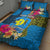 Personalised Palau Independence Day Quilt Bed Set 1st October 30th Anniversary Polynesian Jungle Flower