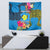 Personalised Palau Independence Day Tapestry 1st October 30th Anniversary Polynesian Jungle Flower