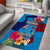 Tuvalu Independence Day Area Rug 1st October 46th Anniversary Polynesian Jungle Flower