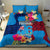 Tuvalu Independence Day Bedding Set 1st October 46th Anniversary Polynesian Jungle Flower