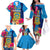 Tuvalu Independence Day Family Matching Off The Shoulder Long Sleeve Dress and Hawaiian Shirt 1st October 46th Anniversary Polynesian Jungle Flower