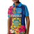 Tuvalu Independence Day Kid Polo Shirt 1st October 46th Anniversary Polynesian Jungle Flower