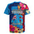 Tuvalu Independence Day Rugby Jersey 1st October 46th Anniversary Polynesian Jungle Flower