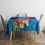 Tuvalu Independence Day Tablecloth 1st October 46th Anniversary Polynesian Jungle Flower