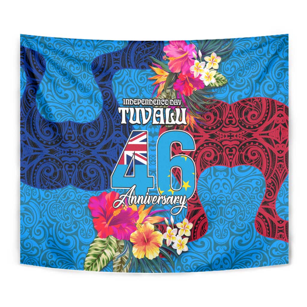Tuvalu Independence Day Tapestry 1st October 46th Anniversary Polynesian Jungle Flower LT03 - Polynesian Pride