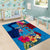 Personalised Tuvalu Independence Day Area Rug 1st October 46th Anniversary Polynesian Jungle Flower