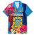 Personalised Tuvalu Independence Day Hawaiian Shirt 1st October 46th Anniversary Polynesian Jungle Flower