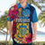 Personalised Tuvalu Independence Day Hawaiian Shirt 1st October 46th Anniversary Polynesian Jungle Flower