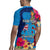 Personalised Tuvalu Independence Day Rugby Jersey 1st October 46th Anniversary Polynesian Jungle Flower