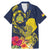 Niue Independence Day Family Matching Mermaid Dress and Hawaiian Shirt Hiapo Pattern Hibiscus Plumeria and Uga