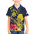 Niue Independence Day Family Matching Off Shoulder Short Dress and Hawaiian Shirt Hiapo Pattern Hibiscus Plumeria and Uga