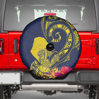 Niue Independence Day Spare Tire Cover Hiapo Pattern Hibiscus Plumeria and Uga