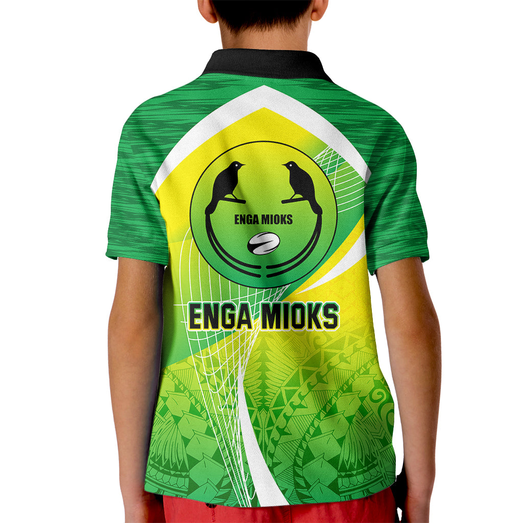 Enga Mioks Rugby Kid Polo Shirt Papua New Guinea Polynesian Tattoo LT03 - Polynesian Pride