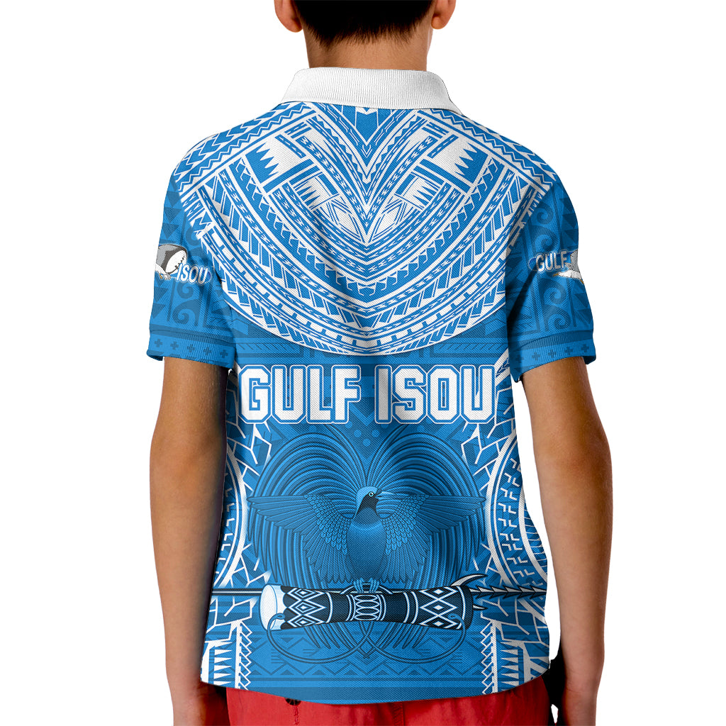 Gulf Isou Rugby Kid Polo Shirt Papua New Guinea Polynesian Tattoo LT03 - Polynesian Pride