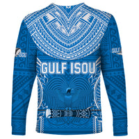 Gulf Isou Rugby Long Sleeve Shirt Papua New Guinea Polynesian Tattoo LT03 - Polynesian Pride