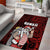 Hawaii Aloha Santa Claus Funny Polynesian Tattoo Area Rug Red Color