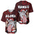 Hawaii Aloha Santa Claus Funny Polynesian Tattoo Baseball Jersey Red Color