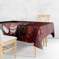 Hawaii Aloha Santa Claus Funny Polynesian Tattoo Tablecloth Red Color LT03 - Polynesian Pride