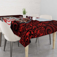 Hawaii Aloha Santa Claus Funny Polynesian Tattoo Tablecloth Red Color LT03 - Polynesian Pride
