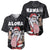 Hawaii Aloha Santa Claus Funny Polynesian Tattoo Baseball Jersey Black Color