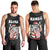 Hawaii Aloha Santa Claus Funny Polynesian Tattoo Men Tank Top Black Color