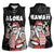 Hawaii Aloha Santa Claus Funny Polynesian Tattoo Women Sleeveless Polo Shirt Black Color
