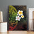 Hawaiian Hibiscus and Plumeria Polynesian Tribal Tattoo Canvas Wall Art Reggae Color