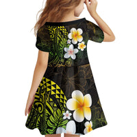 Hawaiian Hibiscus and Plumeria Polynesian Tribal Tattoo Family Matching Puletasi and Hawaiian Shirt Reggae Color LT03 - Polynesian Pride