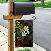 Hawaiian Hibiscus and Plumeria Polynesian Tribal Tattoo Garden Flag Reggae Color